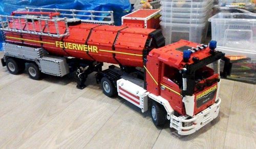 Feuerwehr Zugmaschine mit Tankauflieger Paket Anleitung