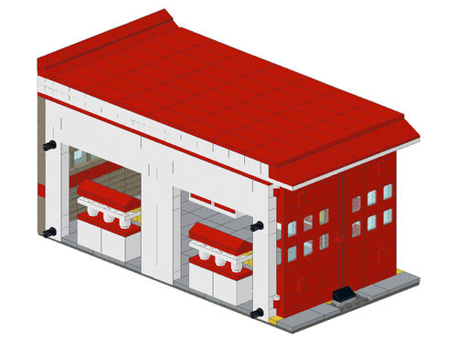 Modular Feuerwehrwache Garage Modul rechts Anleitung